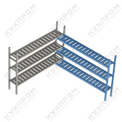 +МОДУЛЬНЫЕ СТЕЛЛАЖНЫЕ СИСТЕМЫ LOAD.ME POLY ДОП. УГЛОВАЯ СЕКЦИЯ POLAIR 3 ЯРУСА 18AL.3PP40.15C