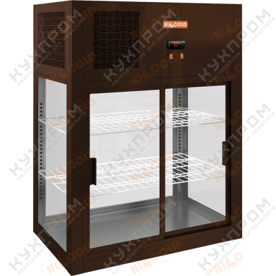 Настольная островная холодильная витрина HICOLD VRH O 790 Brown