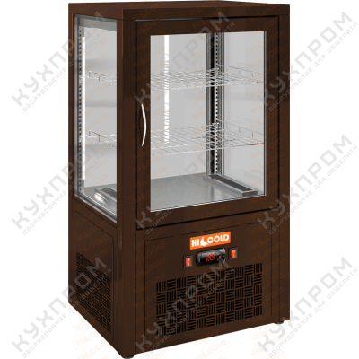Настольная вертикальная холодильная витрина HICOLD VRC 70 Brown
