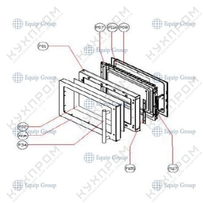 ДВЕРЬ В СБОРЕ ДЛЯ ПЕЧИ HURAKAN HKN-WP900