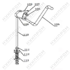 МЕХАНИЗМ ПОДЪЕМА ДЕЖИ ДЛЯ МИКСЕРА HURAKAN HKN-IP30F2 105 - 113